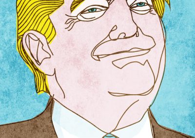 Donald Trump illustration done by Richard Smotherman, the Prime Minister of Graphic Design