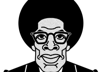 Thomas Sowell Illustration Portrait by Richard Smotherman, Prime Minister of Graphic Design